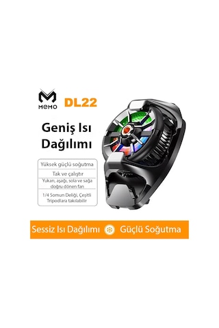 Memo Dl22 Yarı İletken Arka Klips Soğutma Radyatörü Pubg Oyun Soğutucu Apple Uyumlu iOS Android