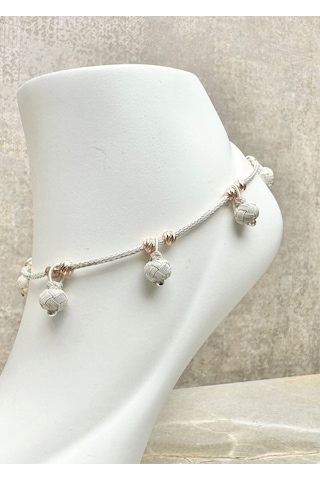 Gümüş Kazaziye Dorika Detaylı Halhal 04 Hal04gr Gümüş - Rose