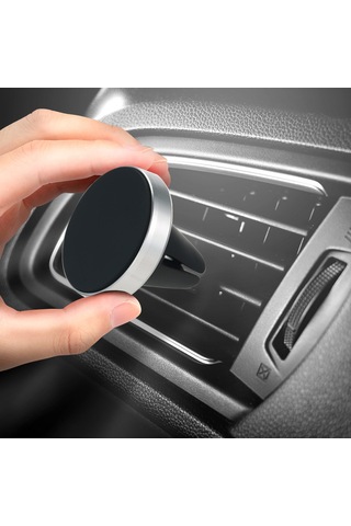 Monyee Araç Hava Çıkışı Manyetik Telefon Tutucu - Siyah/gümüş Seçenekli, Silikon & Alaşım Malzeme GÜMÜŞ