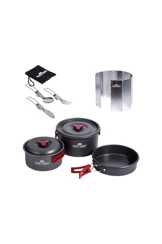 Kamp Yemek Pişirme Seti TT-CKB-RUZ-2914 Açık Gri