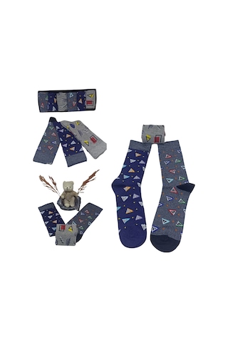 Garanti Çorap Eğlenceli Desenli Unisex Soket 3 Lü 11a Çok Renkli