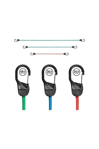 Nite Ize Slidelock Carabiner Bungee Gergi Lastiği / Kilitlenebilir Karabinalı Bungee Yük Sabitleyici Kırmızı- 61 Cm