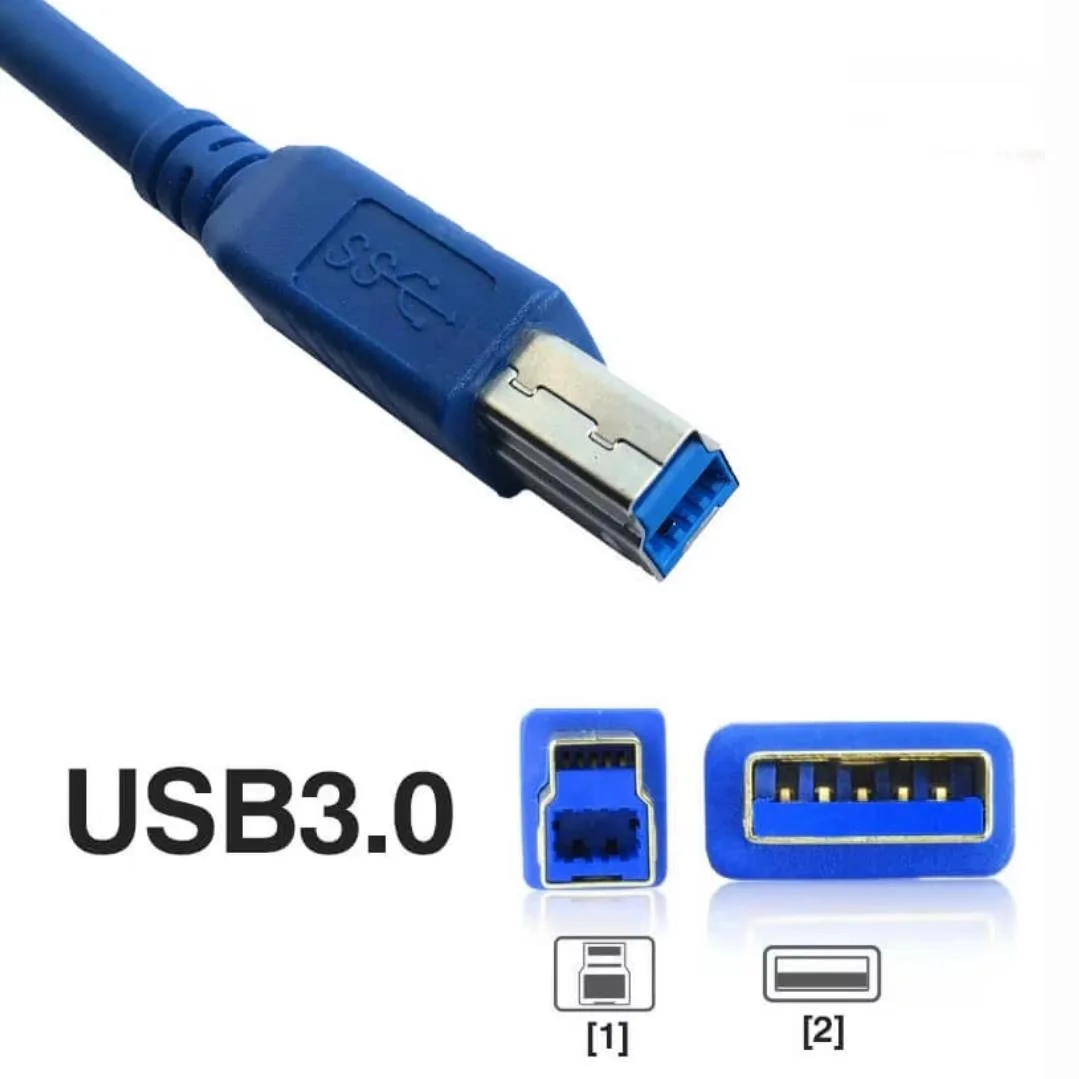 Usb 3.0 To Type B Erkek Yazıcı Kablosu 5gbps Printer Ara Data Kablosu 3 Metre