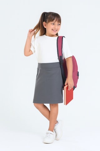 Kız Çocuk Beli İpli Okul Kaşkorse Şort Etek G2025-1 Gri