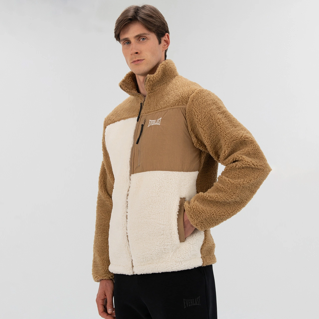 Everlast Winter Essentials Full Zip Sherpa Erkek Krem Sweatshirt Tm0110 Krem