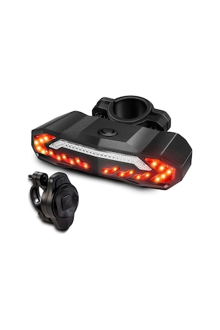 5 İn 1 Bisiklet Arka Lambası Dönüş Sinyalleri İle Mtb Bisiklet Hırsızlık Alarmı Led Arka Işık Modu Dğ. Bisikletçi Ekipm. 57199648 Siyah