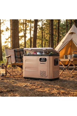 Coolist Clk50d 12/24v/220volt 49 Litre Çift Bölmeli Outdoor Kompresörlü Bluetooth Bağlantılı Oto Buzdolabı