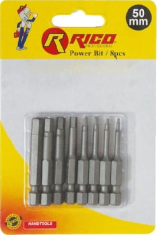 Rico 005-kk1132 Allen Alyan Bits Uç Seti 50 Mm 8 Parça