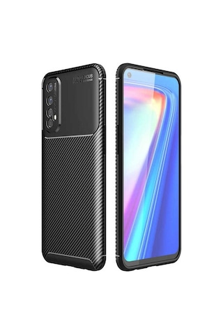 Realme 7 Kılıf Zore Negro Silikon Kapak Siyah