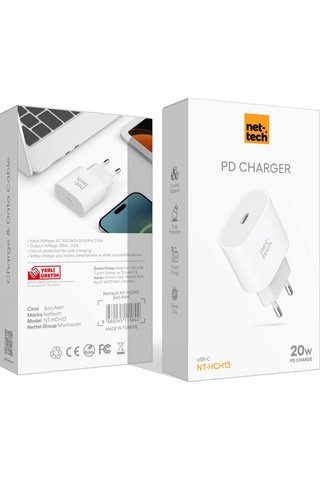 Nettech Nt-hch13 20w Pd Şarj Aleti Beyaz