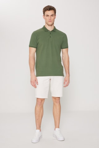 AC&Co / Altınyıldız Classics Altinyildiz Classics Erkek Haki Slim Fit Dar Kesim Polo Yaka %100 Pamuk Kısa Kollu Tişört 4A4820200001HAKS Haki