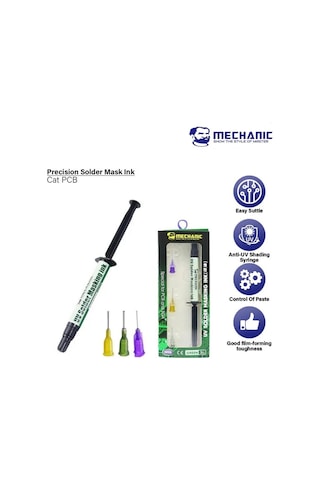 Mechanic G10 Uv Lehim Maskesi Uv Solder Masking Ink 3cc Yeşil