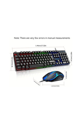 Techbloom Tf200 Black Rgb Oyun Klavye Ve Fare Kombosu Usb Kablolu Yüzer Tasarım Ofis Ve Oyun İçin Diğer