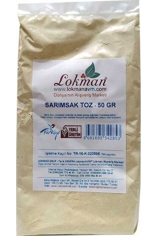 Sarımsak Toz 50 Gr Paket Doğal
