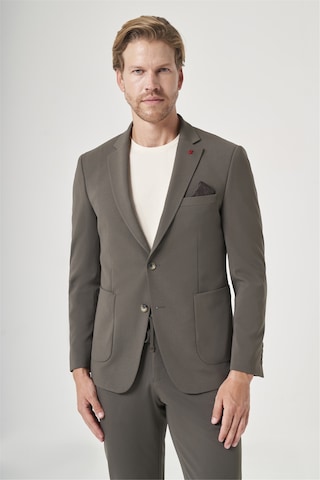 İmza Haki Mono Yaka 6 Drop Slim Fit Beli Lastikli Takım Elbise 1001260194