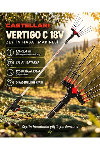 Castellari Vertigo L 18v Bataryalı Zeytin Hasat Makinesi