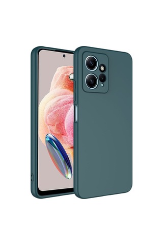 Xiaomi Redmi Note 12 4g Kılıf Zore Mara Lansman Kapak Koyu Yeşil