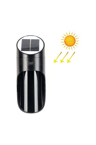 Cbtx Bahçe Aydınlatma Güneş Enerjili Dış Mekan Led İndüksiyon Duvar Lambası Gece Lambası Radar İndüksiyon Aydınlatma, Beyaz Işık Siyah