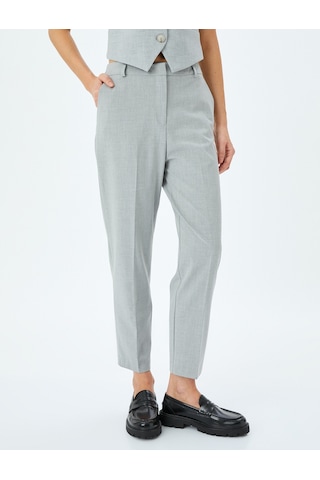 Koton Cepli Slim Fit Cigarette Kumaş Pantolon Gri Melanj 5sak40037uw Gri Melanj