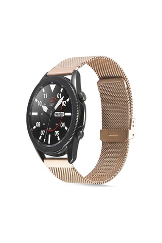 Galaxy Watch 46mm Uyumlu Krd-45 22mm Metal Zore Kordon-rose Gold