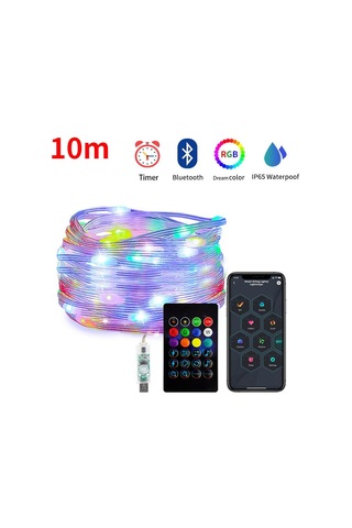 Dreamcolor Peri Noel Işıkları Led Dize Müzik Ws2812b Rgbıc Adreslenebilir Bluetooth Uygu Garland Parti Dekoratif Led Işık 56433723 Diğer