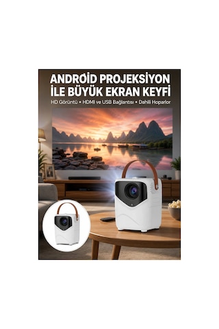 Hd Ayaklı Portatif Projeksiyon Cihazı Renkli
