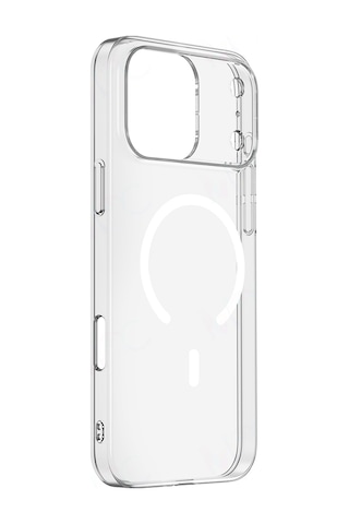 İphone 17 Pro Kılıf M-safe Şarj Özellikli Şeffaf Kamera Çerçeveli Porto Kılıf Şeffaf