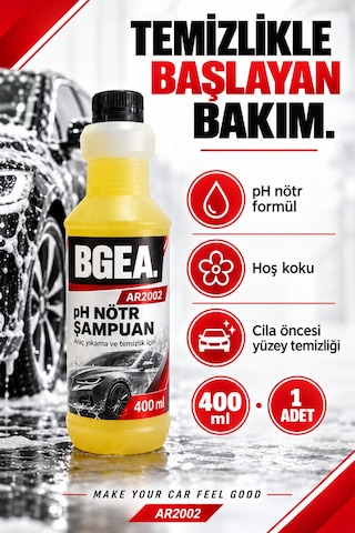 Bgea Ph Nötr Oto Yıkama Şampuanı 400 Ml