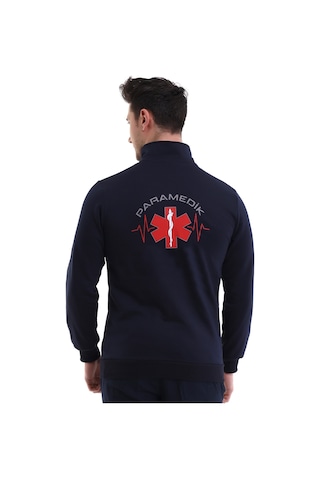 Paramedik Sweatshırt Kışlık Balıkçı Yaka Lacivert-7348