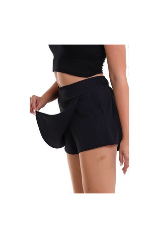 Winmoda34 Kadın Spor Şortlu Tenis Eteği Siyah