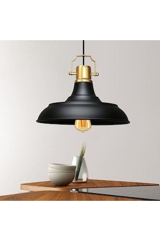 Homing Retro Gold Üst Detaylı Metal Sarkıt Ayd-3631 Siyah - Altın