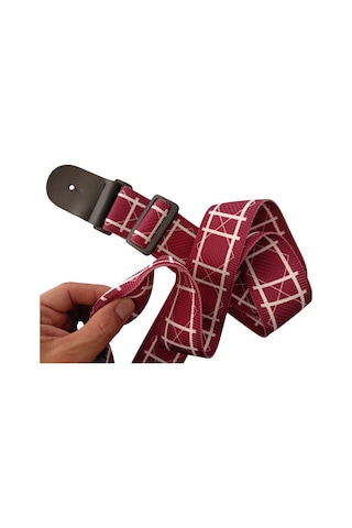 Rj200-c2 Gitar Askısı Deluxe Teal Guitar Strap Deri Başlıklı 2 Katlı