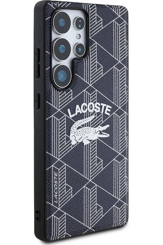 Galaxy S25 Ultra Kılıf Lacoste Uyumlu Lisanslı Magsafe Özellikli Mono Vintage Logo Kapak Lacivert