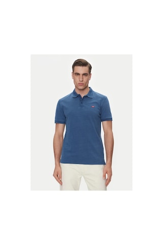 Levi's Erkek Mavi Düz Kesim Denim Polo T-shirt Housemark - 35883-0271 Mavi