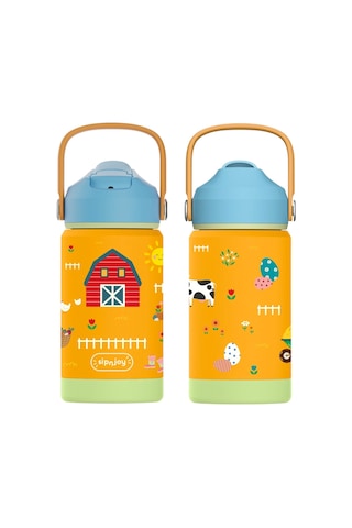Sipnjoy - Flipsip Çocuk Su Termosu 360 Ml - Farmyard Fun