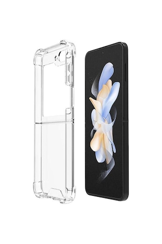 Zore Galaxy Z Flip 5 Uyumlu Msra Nitro Anti Shock Silikon-renksiz Renksiz
