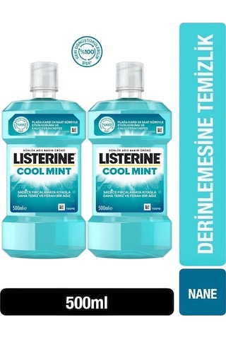 Listerine Cool Mint Ağız Bakım Suyu 2 x 500 ML