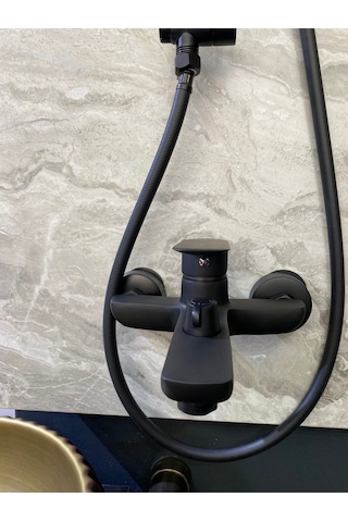 İsaoğlu Yapı Mat Siyah Ginza Banyo Bataryası Siyah