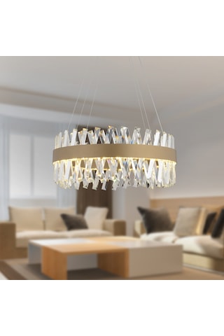 Brampton 50'lik Eskitme Ledli Yemek Masası Üstü, Oturma Odası, Salon Avize