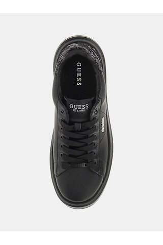 Guess Elbina Hakiki Deri Kadın Sneaker Ayakkabı Flfe10ele12 Siyah