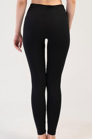 Kadın Çift Taş İşlemeli Şardonlu İnce Yumuşacık Kumaş Siyah Termal Alt C1t5n1o504 001