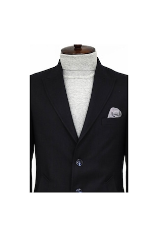 Wessi Kaşe Slim Fit Geniş Yaka Gri Erkek Kaban 001
