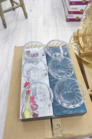 Mithra Life 6 Adet Cam Lokumluk, Sosluk, Reçellik, Sunumluk Kase Mıt1174 Şeffaf