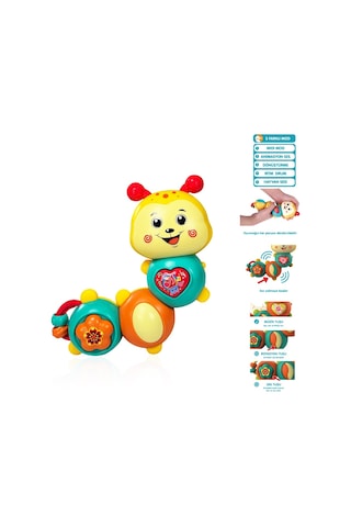 Müzikli Işıklı Tırtıl Bebek Piyanosu