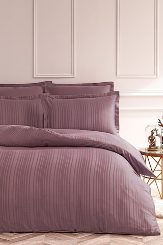 Puffy Melvin Çift Kişilik XL Bambu Saten Nevresim Takımı - Mürdüm