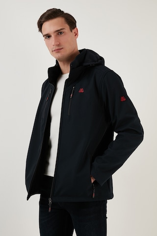 Buratti Suya Ve Rüzgara Dayanıklı Kapüşonlu Softshell Erkek Mont 5855045 Lacivert