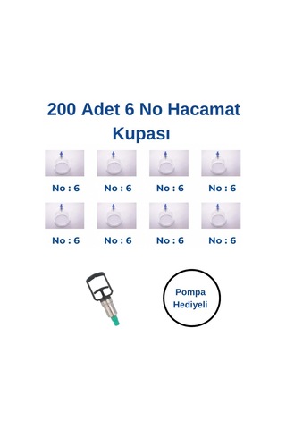 Kupasan Hacamat Kupa Seti No:6 200'lü