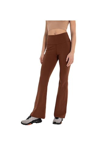 Inguz Roll Up Flare Toparlayıcı Yoga Pantolon Kahverengi
