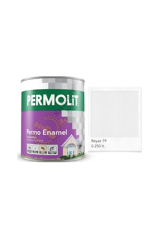 Permolit Enamel Sentetik Yağlı Boya Beyaz 0.250 Lt. 250 ML
