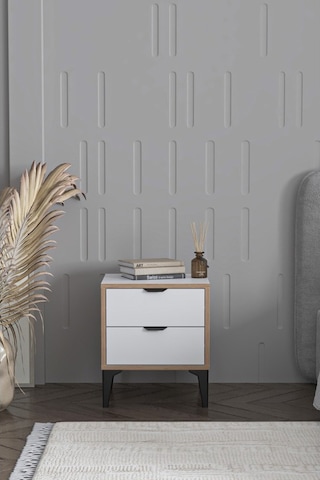 Arden 2 Çekmeceli Komodin Beyaz